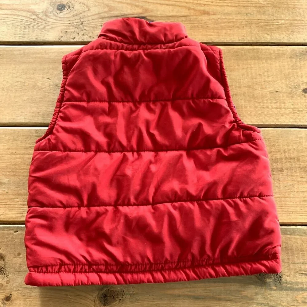 Lucky Brand Puffer Vest Jacket Red Full Zip Pockets Toddler Boys 12M 12 Months